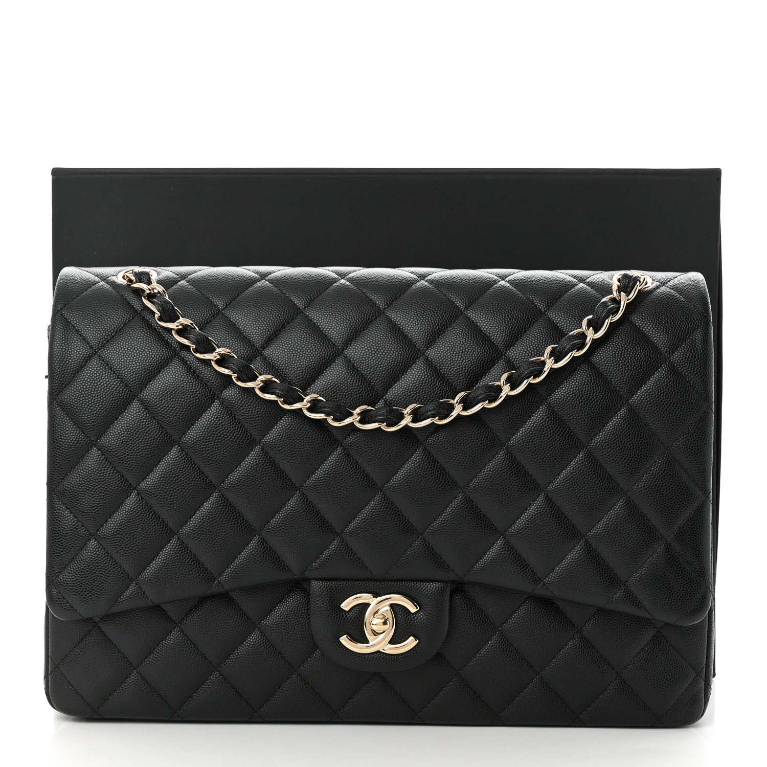 Chanel Caviar Quilted Maxi Double Flap Black 11 of 11