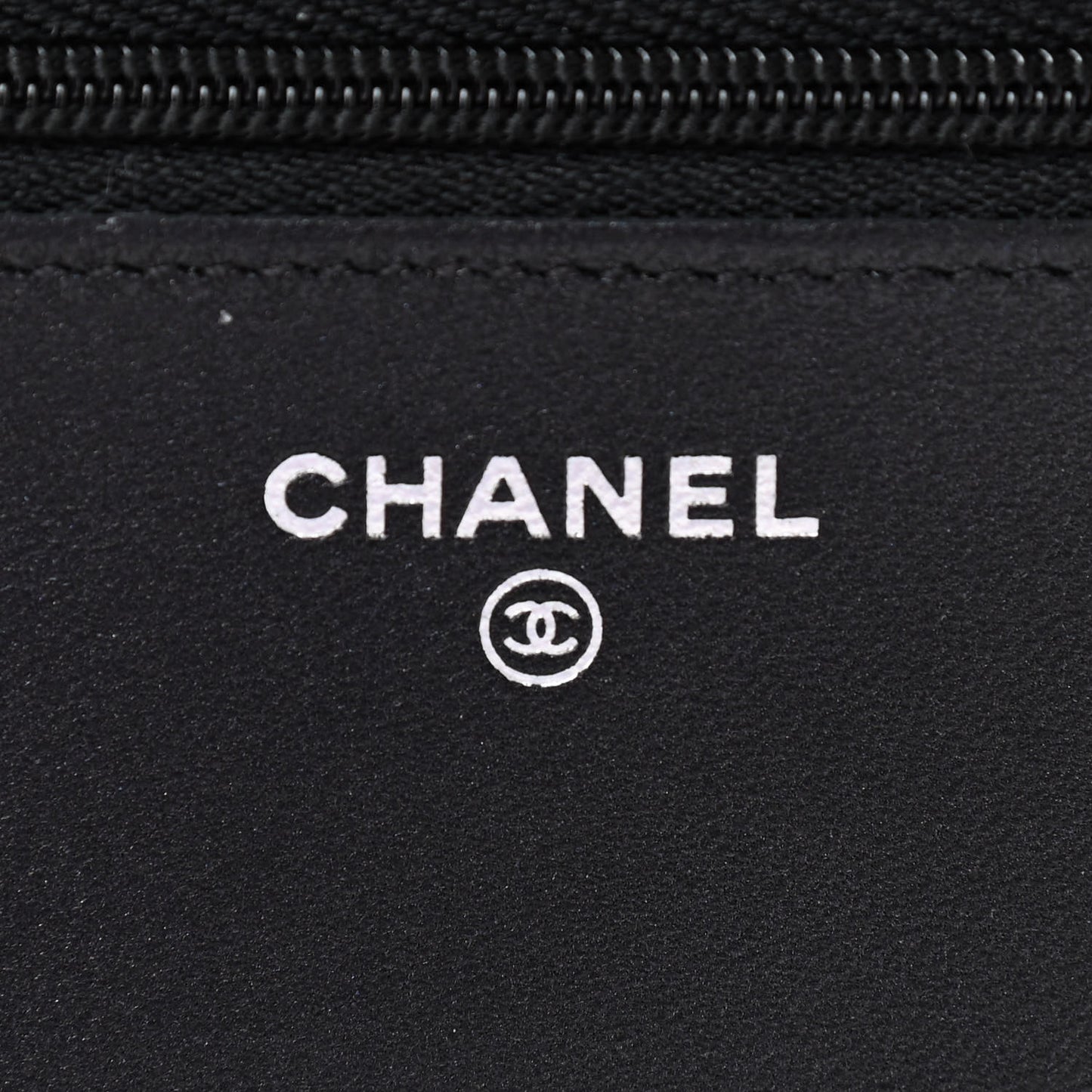 Lambskin Crystal Quilted Wallet On Chain WOC Black