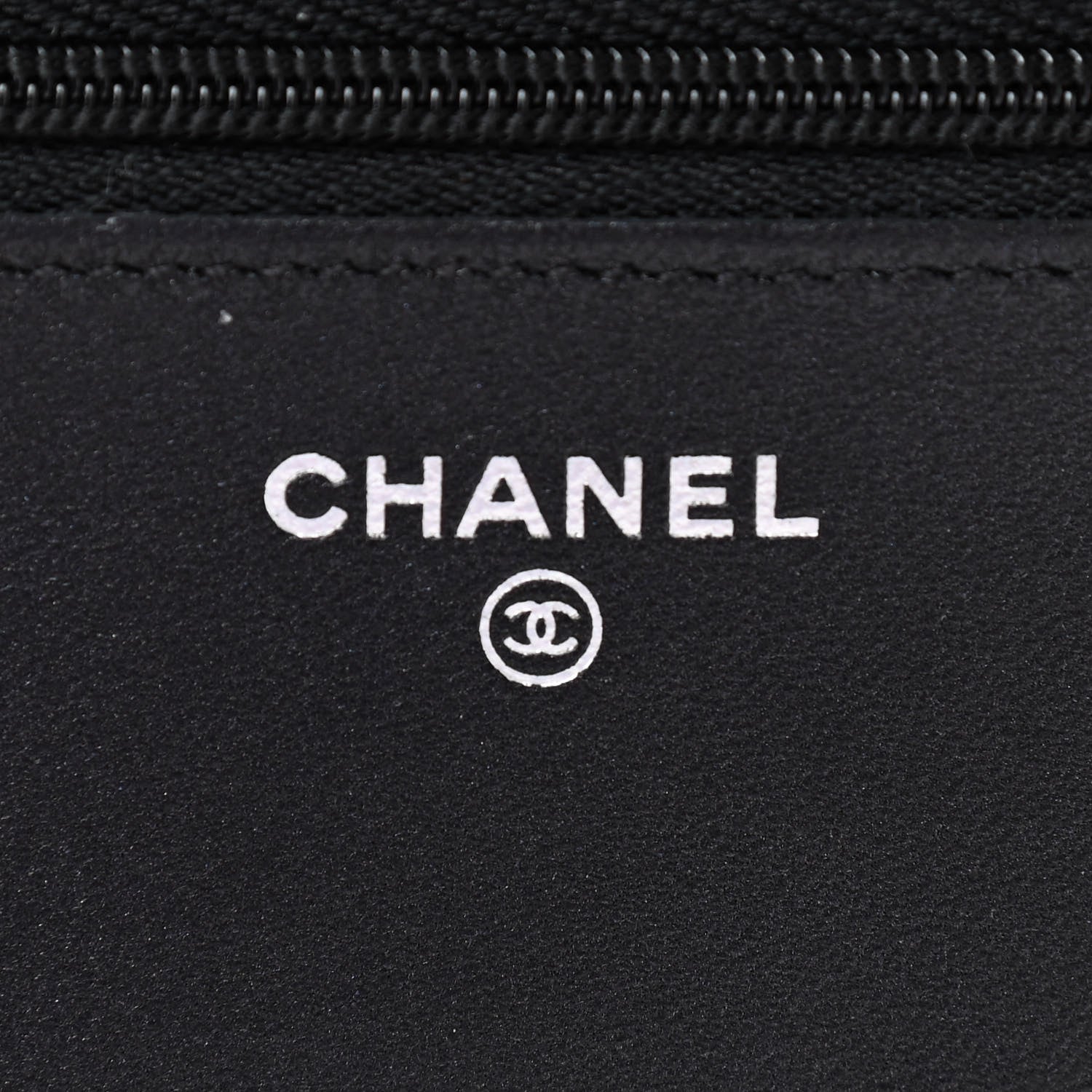Chanel Lambskin Crystal Quilted Wallet On Chain WOC Black 7 of 11