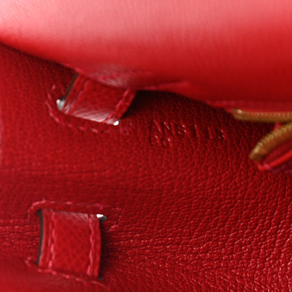 Hermes Epsom Kelly Sellier 25 Rouge Casaque 8 of 12