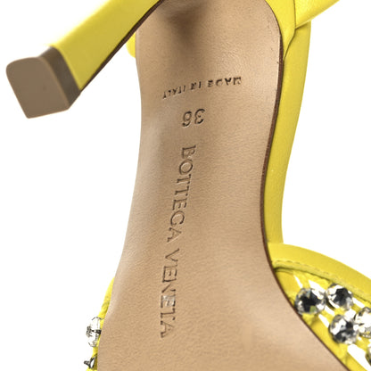 Bottega Veneta Mesh Nappa Crystal Embellished Sparkle Stretch Ankle Tie Sandals 36 36 Light House 7 of 9