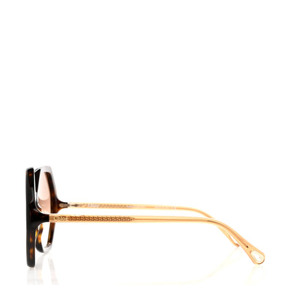 Chloe Octagonal Esther Sunglasses CH0008S Dark Havana 3 of 7