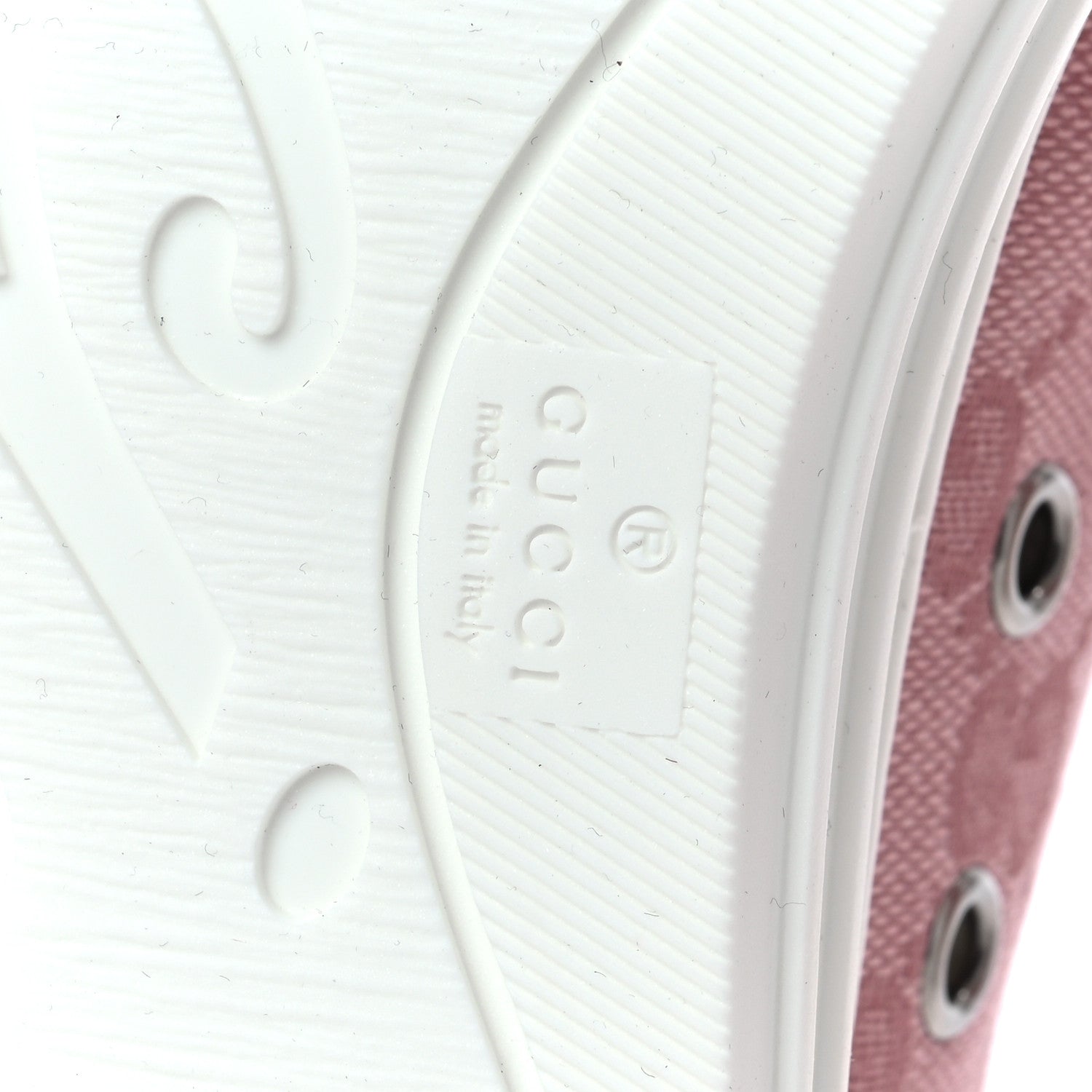 Gucci GG Monogram Calfskin Womens Low Top Sneakers 39 Pink Soft Pink 6 of 7