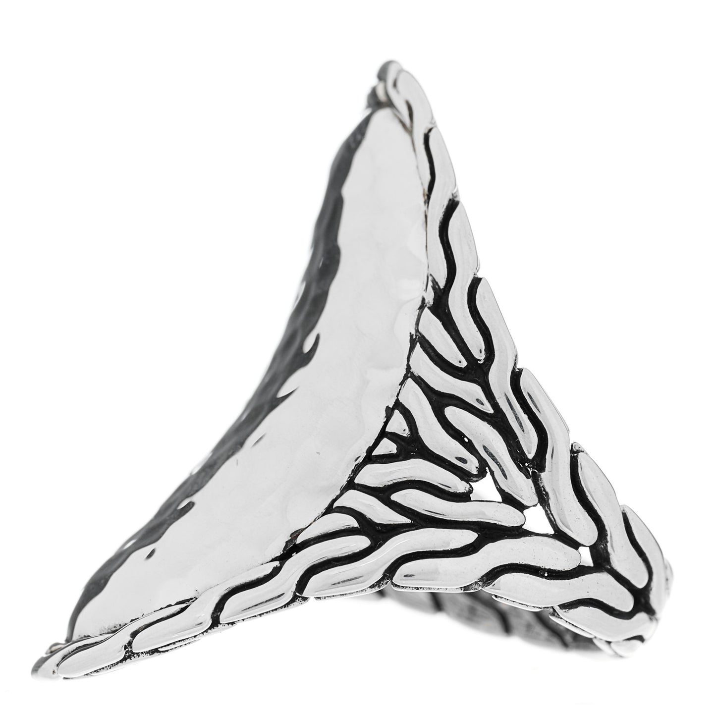Sterling Silver Palu Hammered Saddle Ring 54 7