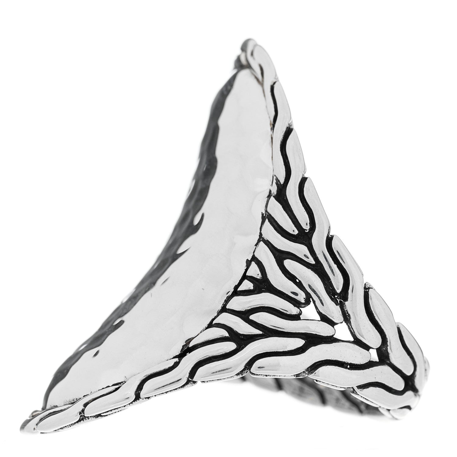 John Hardy Sterling Silver Palu Hammered Saddle Ring 54 7 2 of 4