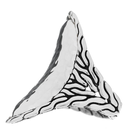 John Hardy Sterling Silver Palu Hammered Saddle Ring 54 7 2 of 4