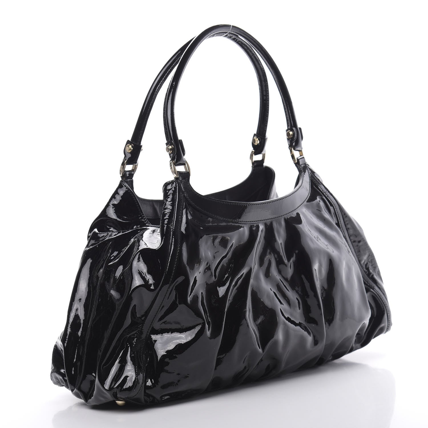 Gucci Patent D Ring Large Hobo Black 3 of 10