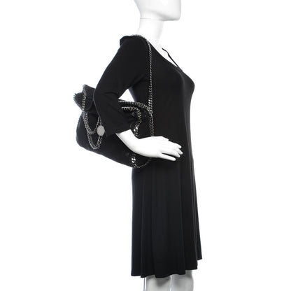 Stella McCartney Shaggy Deer Falabella Fold Over Tote Black 2 of 10
