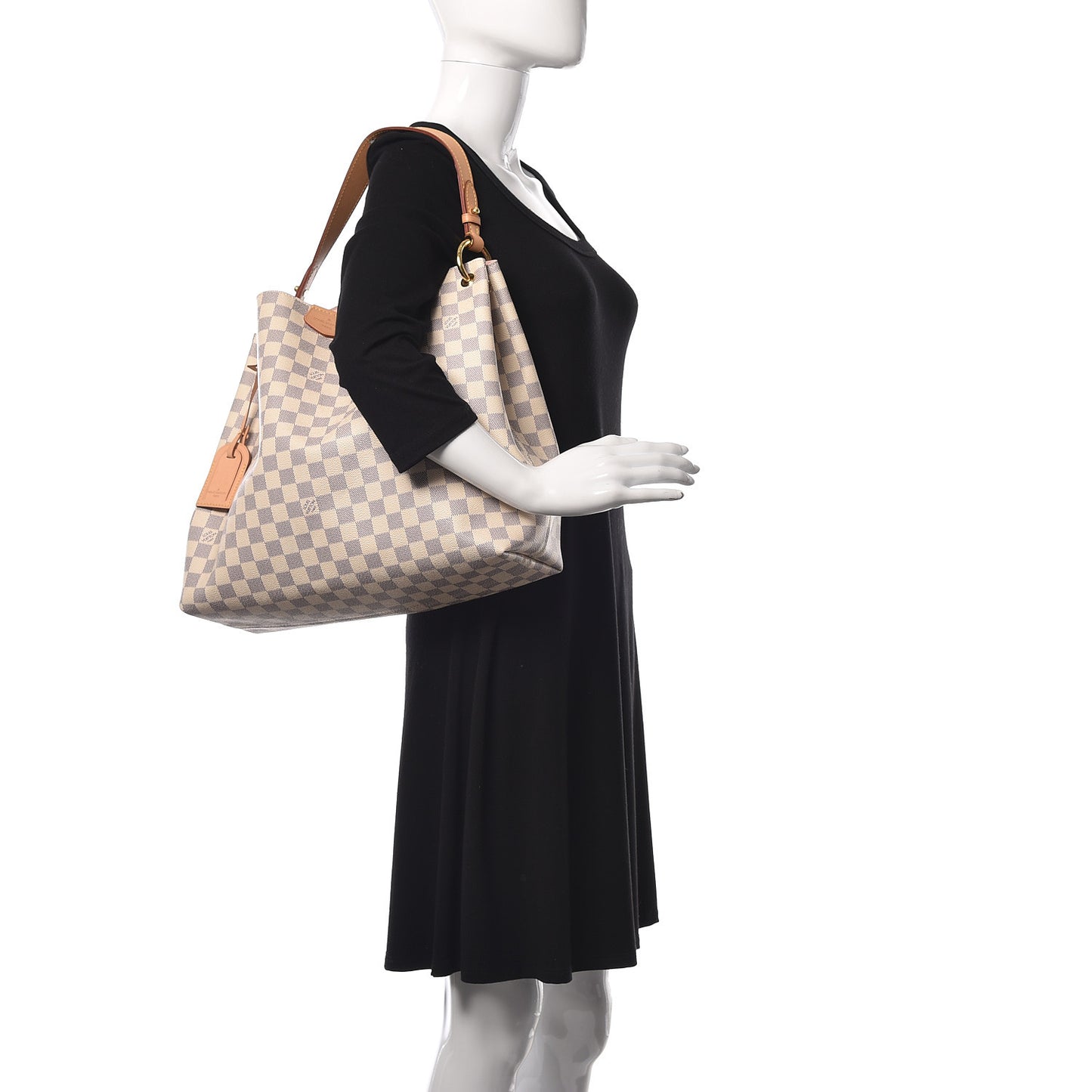 Damier Azur Graceful MM Rose Ballerine