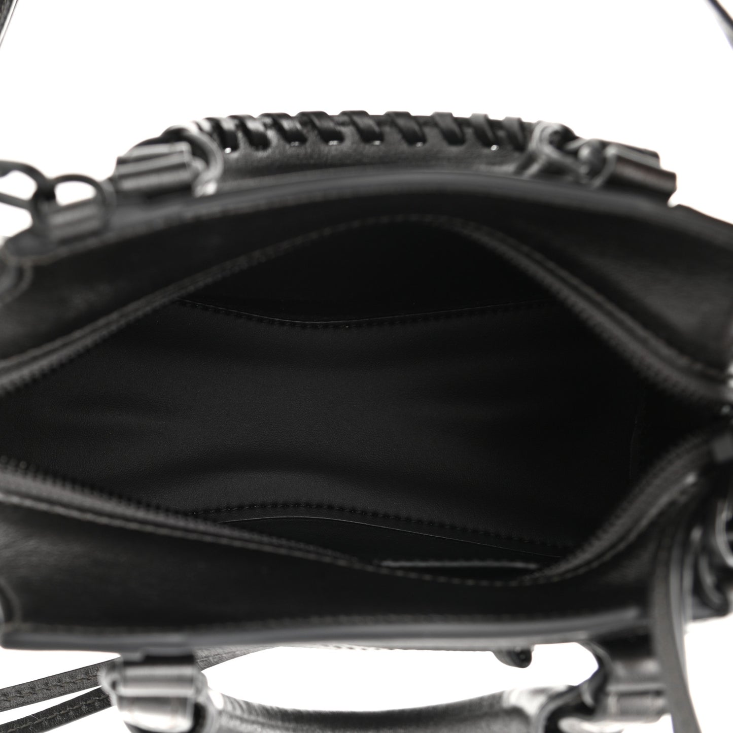 Smooth Calfskin Neo Classic Black Hardware Mini City Gunmetal