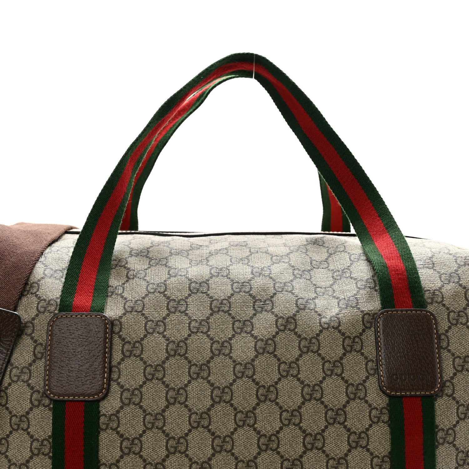 Gucci GG Supreme Monogram Web Medium Duffle Bag Brown 7 of 13