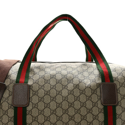 Gucci GG Supreme Monogram Web Medium Duffle Bag Brown 7 of 13