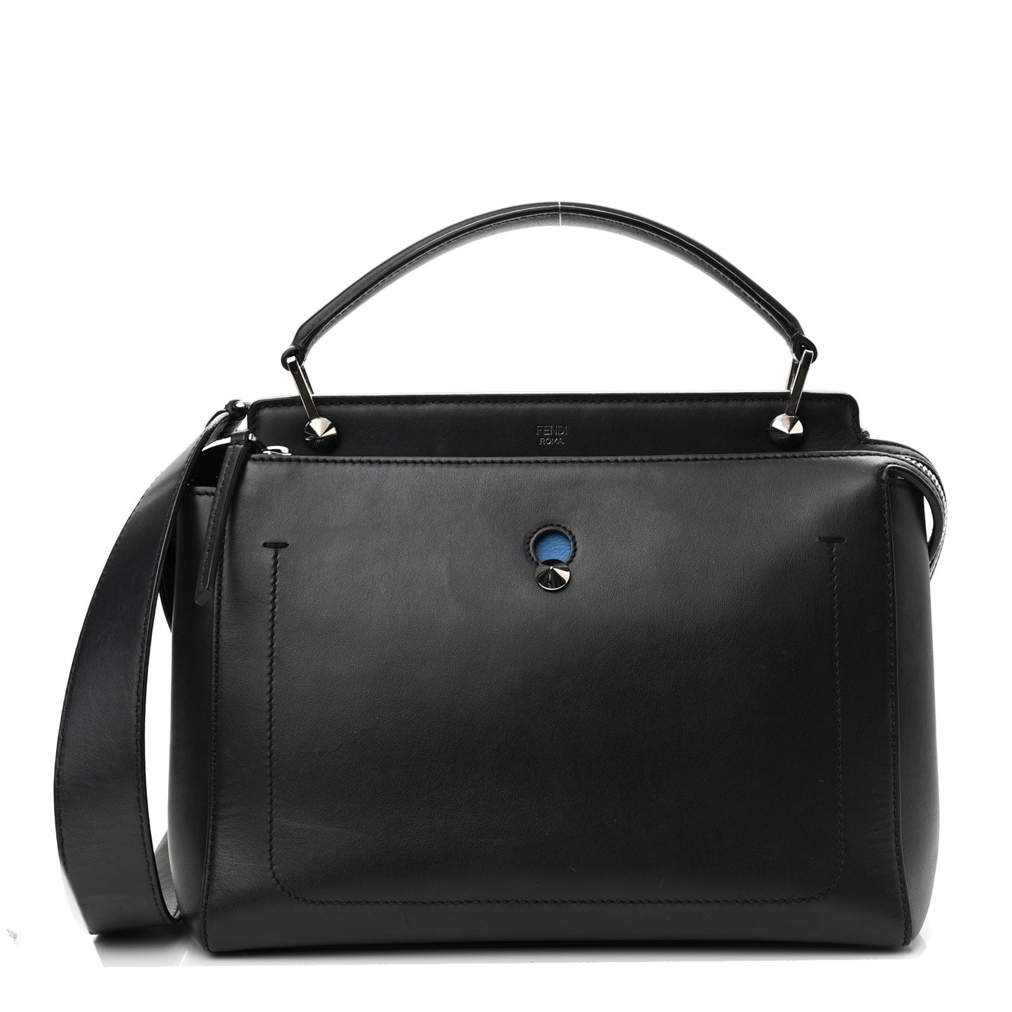 Vitello Baltico Dolce DotCom Satchel Black Blue Royal