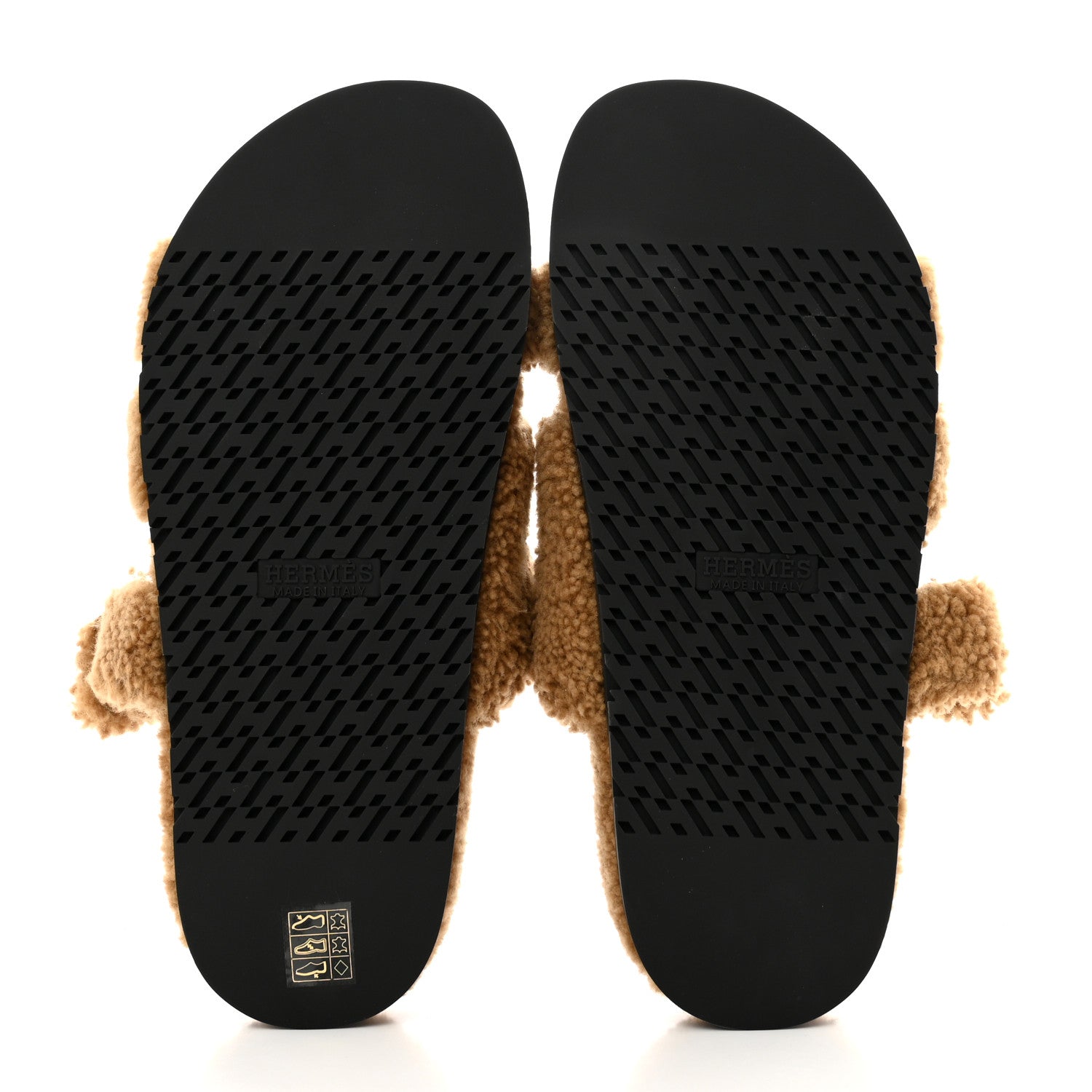 Hermes Woolskin Mens Chypre Sandals 41 Beige Gobi 5 of 8
