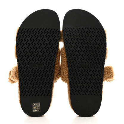 Hermes Woolskin Mens Chypre Sandals 41 Beige Gobi 5 of 8