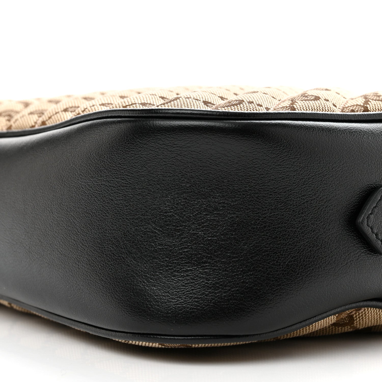 Gucci Monogram Matelasse Diagonal Small GG Marmont Chain Shoulder Bag Beige Black 10 of 10