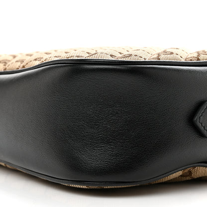 Gucci Monogram Matelasse Diagonal Small GG Marmont Chain Shoulder Bag Beige Black 10 of 10