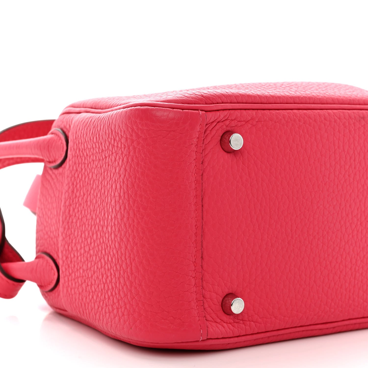 Hermes Taurillon Clemence Mini Lindy 20 Rose Extreme 9 of 12