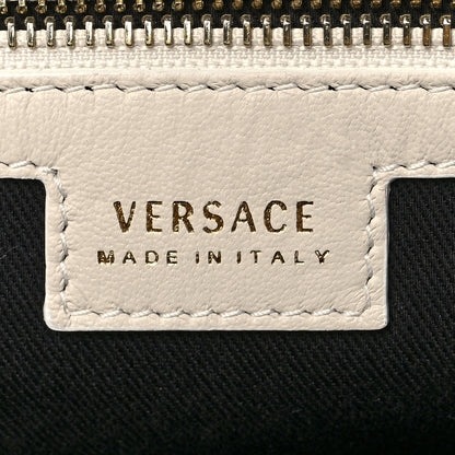 Versace Calfskin Icon Quilted Shoulder Bag White 6 of 10