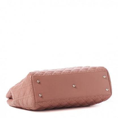 Christian Dior Lambskin Cannage Large Dior Soft Shopping Tote Bois de Rose 3 of 20