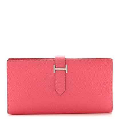 Hermes Epsom Bearn Gusset Wallet Rose Azalee 1 of 10