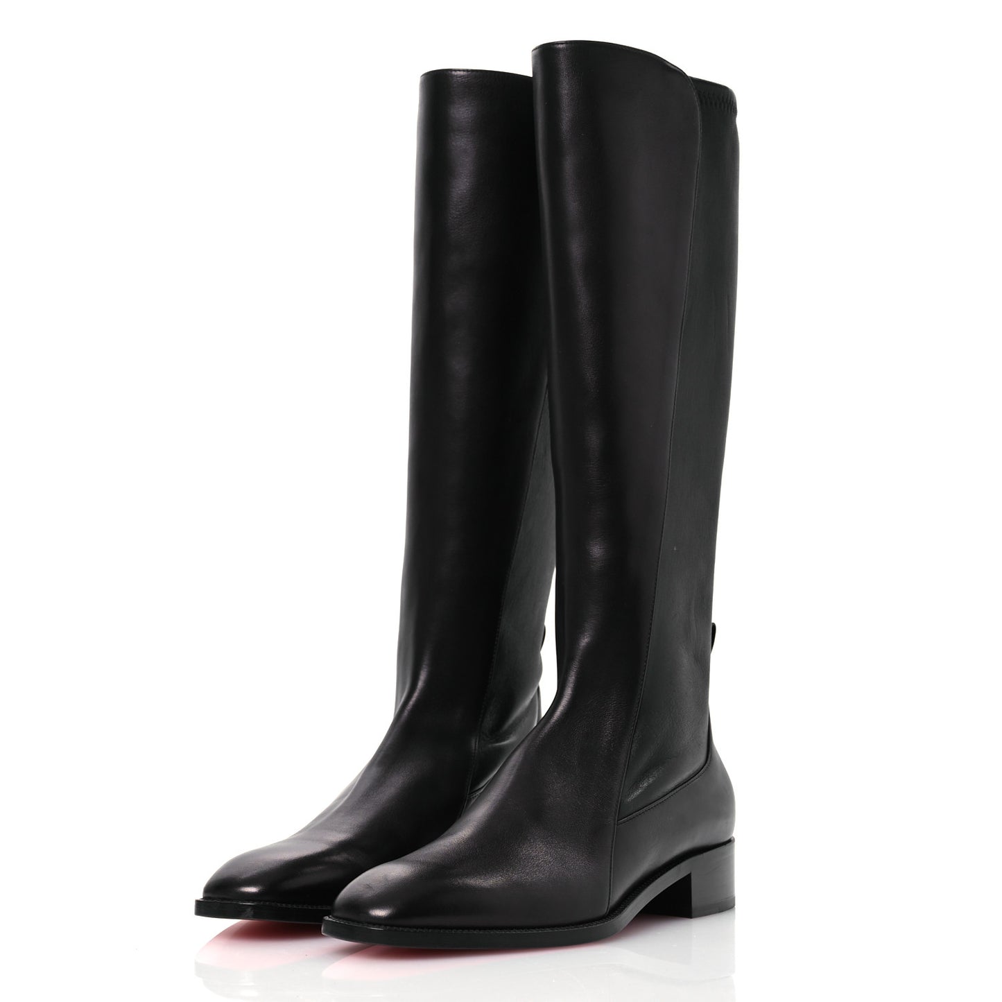 Nappa Tagastretch Flat Knee Boots 37.5 Black