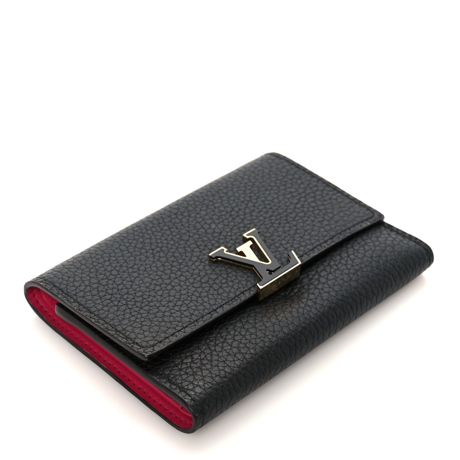 Louis Vuitton Taurillon Capucines Compact Wallet Black 4 of 8