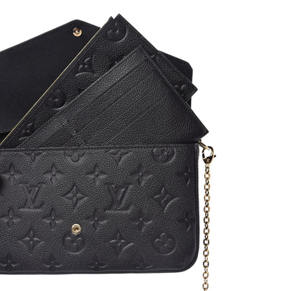 Louis Vuitton Empreinte Pochette Felicie Chain Wallet Black 6 of 12