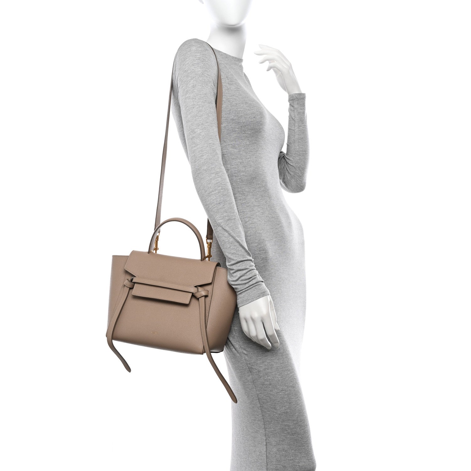 Celine Grained Calfskin Micro Belt Bag Light Taupe 3 of 15