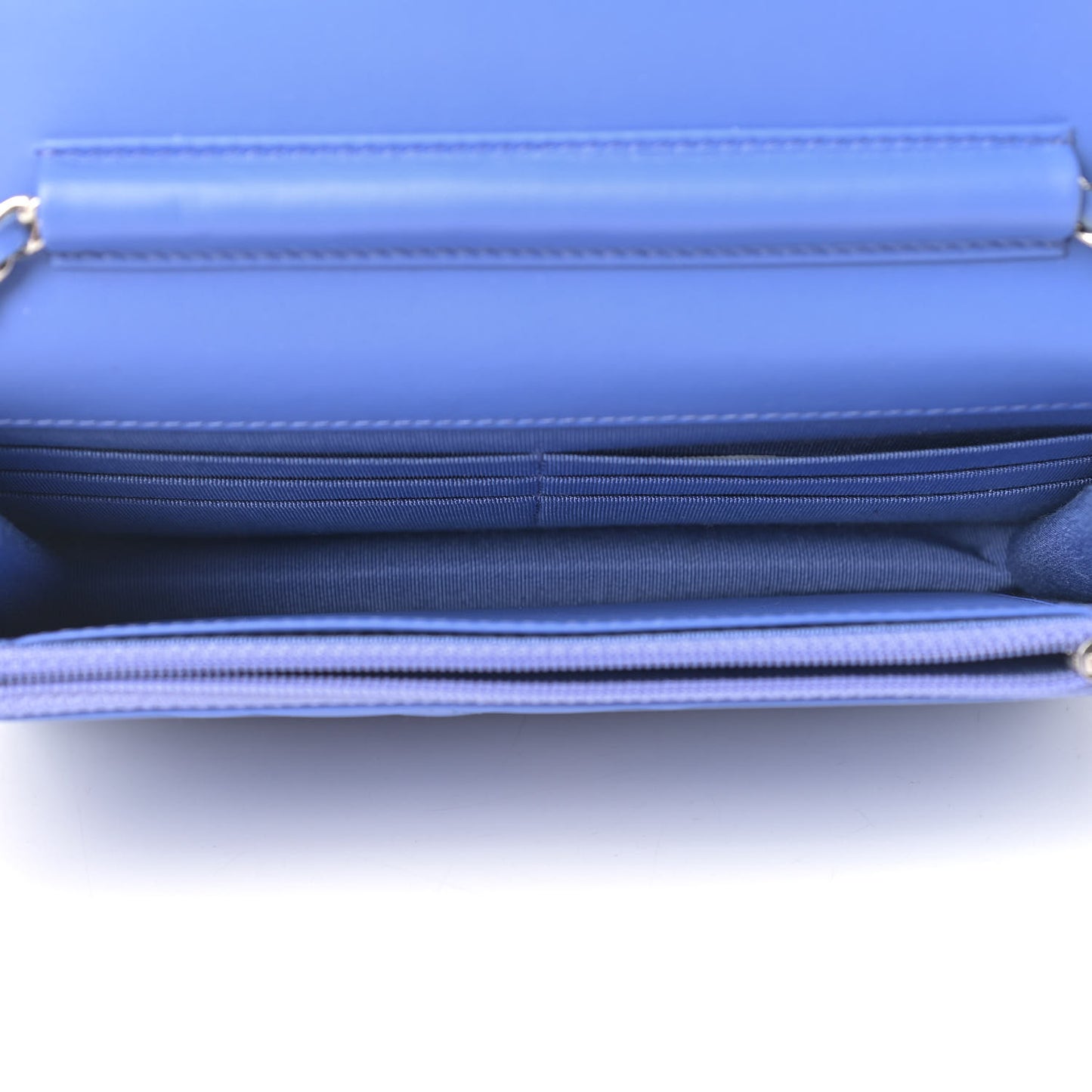 Patent Quilted Wallet On Chain WOC Light Purple