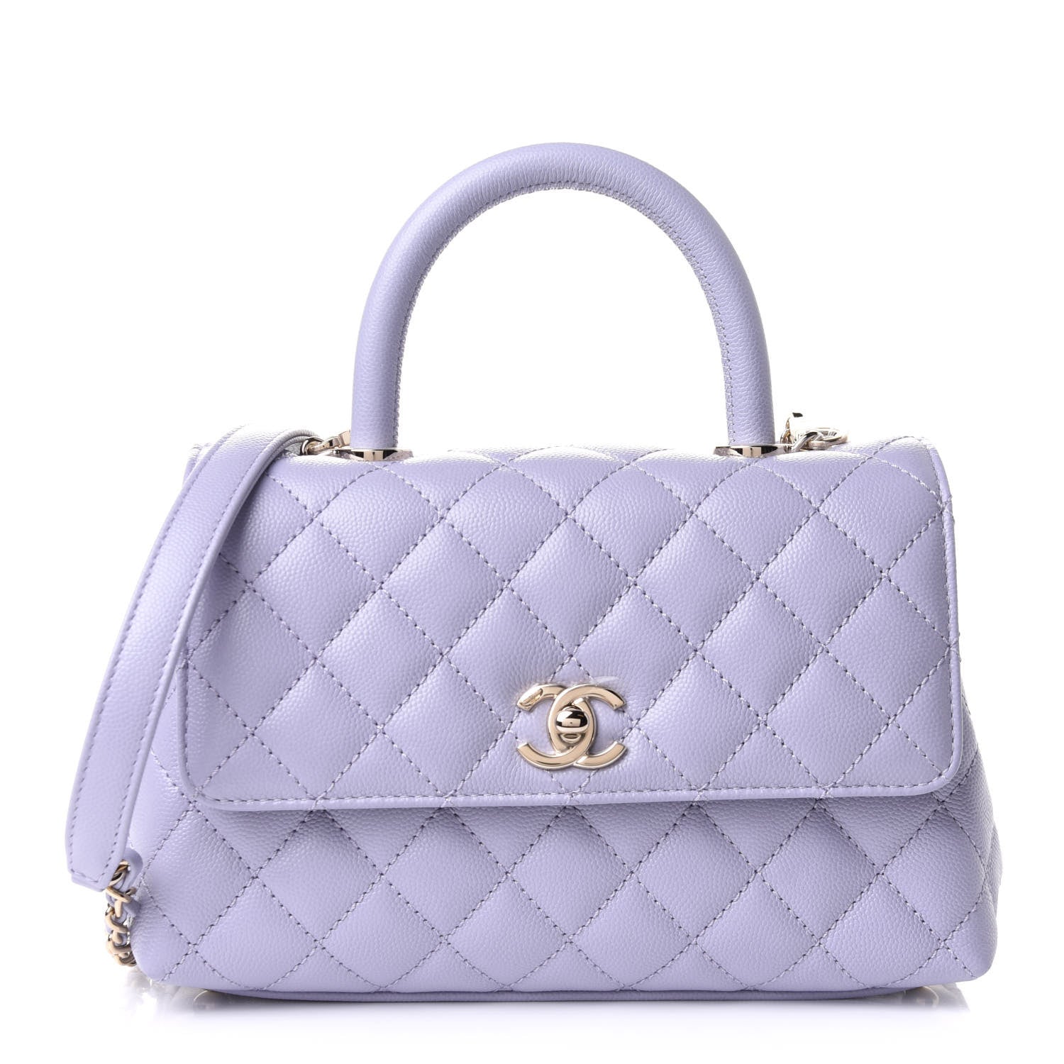 Chanel Caviar Quilted Mini Coco Handle Flap Light Purple 1 of 11