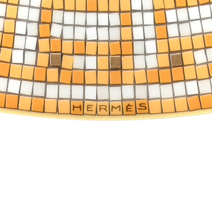 Hermes Porcelain Mosaique Au 24 Gold Dinner Plate Set of 2 8 of 10