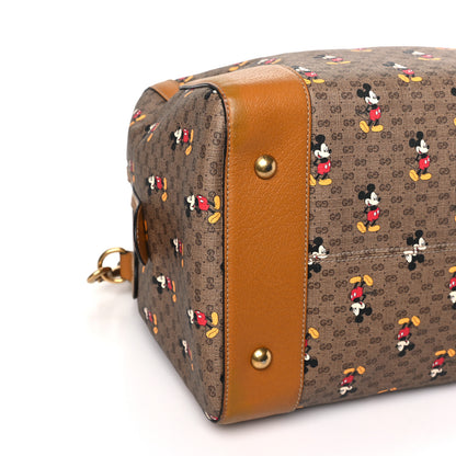 Gucci X DISNEY Mini Vintage GG Supreme Monogram Mickey Mouse Medium Carry-On Duffle Bag Beige Vintage Sun Oil 8 of 10