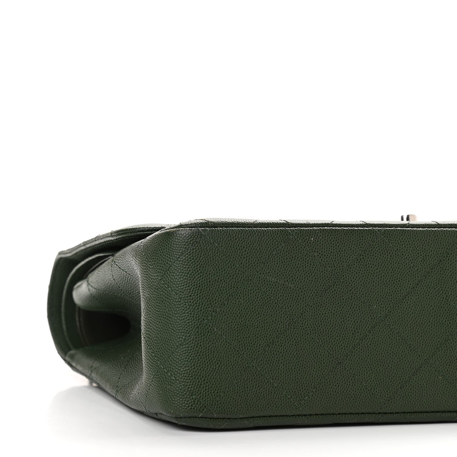 Chanel Caviar Quilted Jumbo Double Flap Dark Green 8 of 15