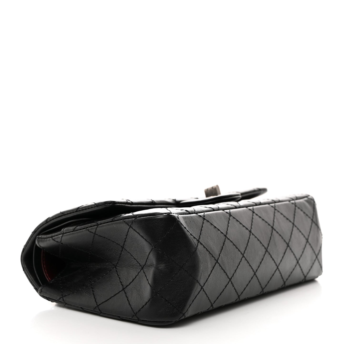 Aged Calfskin Quilted 2.55 Reissue 225 Flap Black