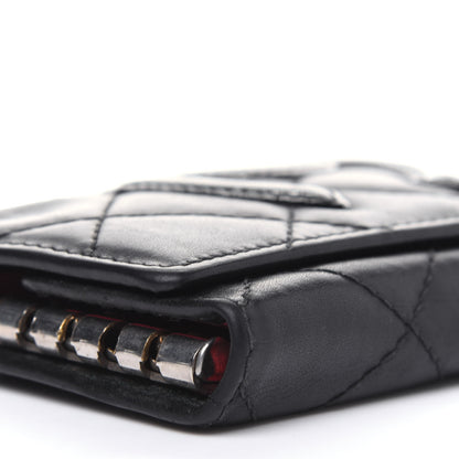Chanel Calfskin Quilted Cambon 6 Key Holder Black 13 of 16