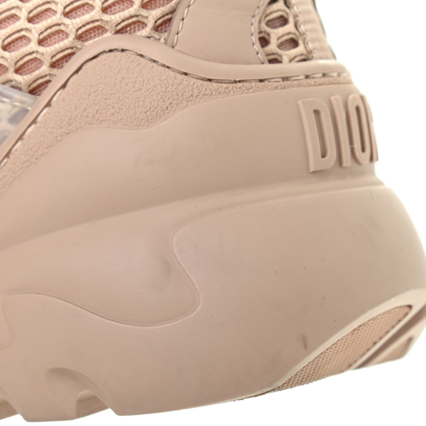 Resille Calfskin D-Connect Sneakers 38.5 Nude