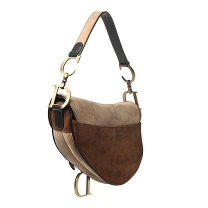 Christian Dior Pony Hair Suede Saddle Bag Brown 2 of 11