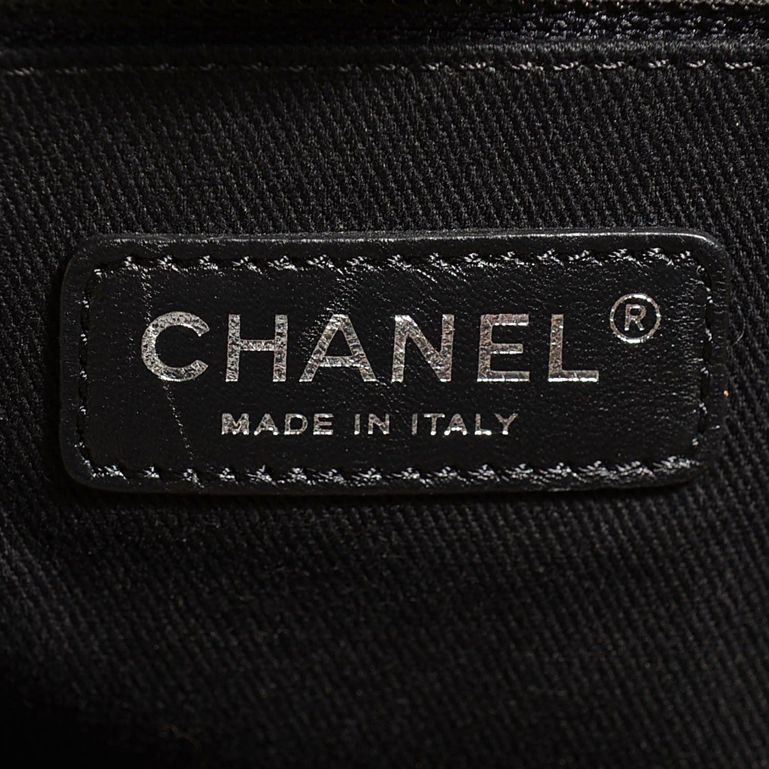 Chanel Canvas Deauville Large Tote Beige Black 6 of 7