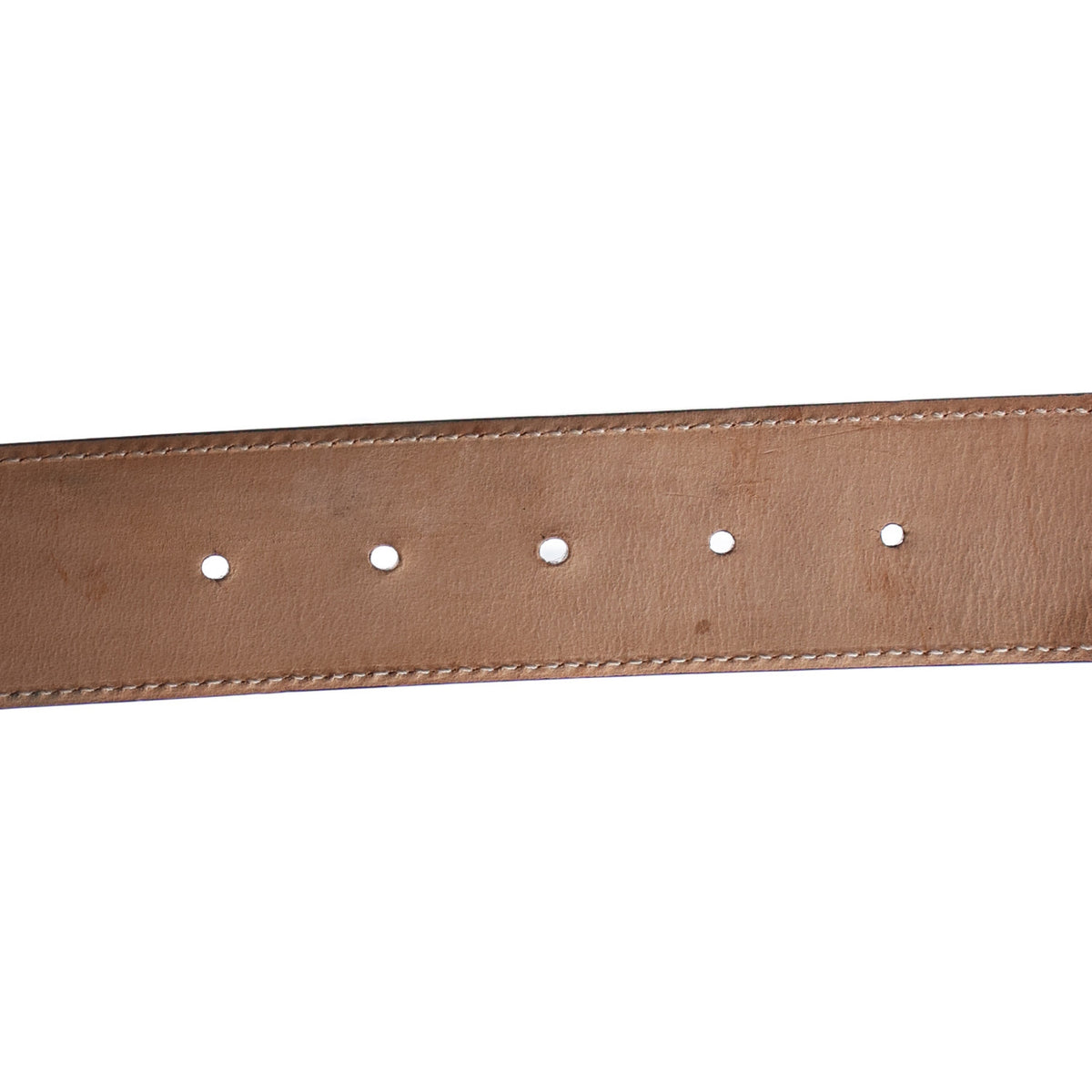 GG Supreme Monogram Selleria Calfskin Interlocking G 40mm Belt 105 42 Beige Ebony Blue
