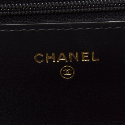 Chanel Lambskin Quilted 19 Wallet On Chain WOC Black 5 of 11