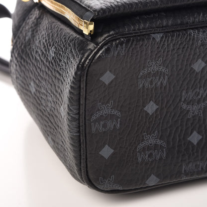 MCM Visetos Studded Small Dual Stark Backpack Black 9 of 10