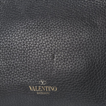 Valentino Garavani Pebbled Calfskin Medium Rockstud Flip Lock Crossbody Bag Black 7 of 7