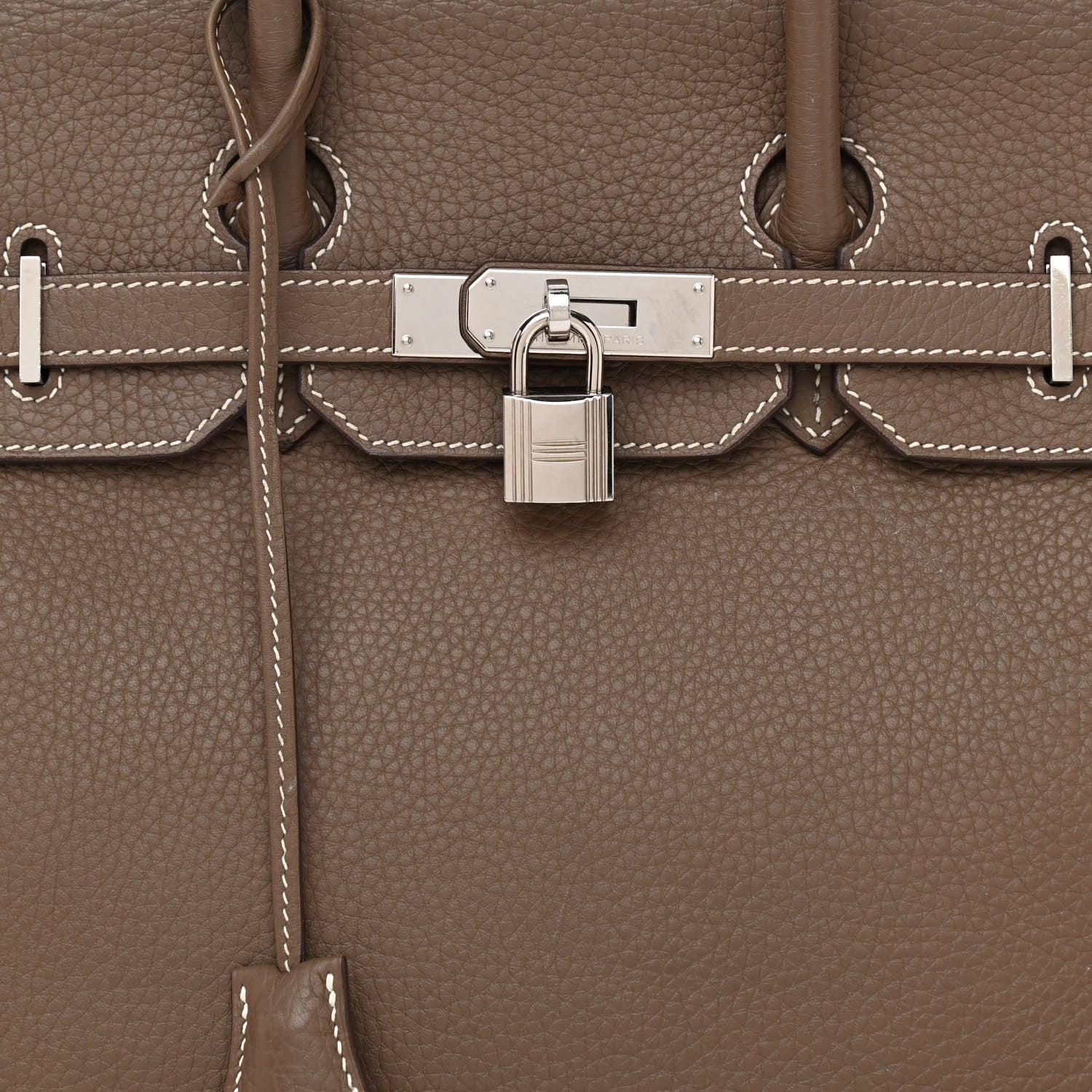 Hermes Taurillon Clemence Birkin 35 Etoupe 7 of 14