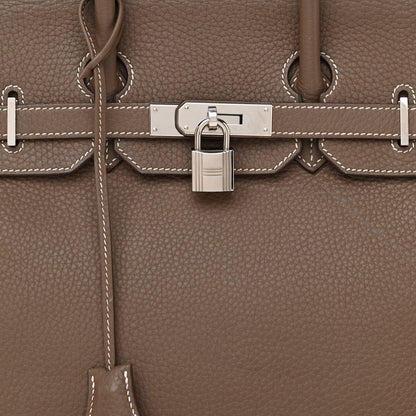 Hermes Taurillon Clemence Birkin 35 Etoupe 7 of 14