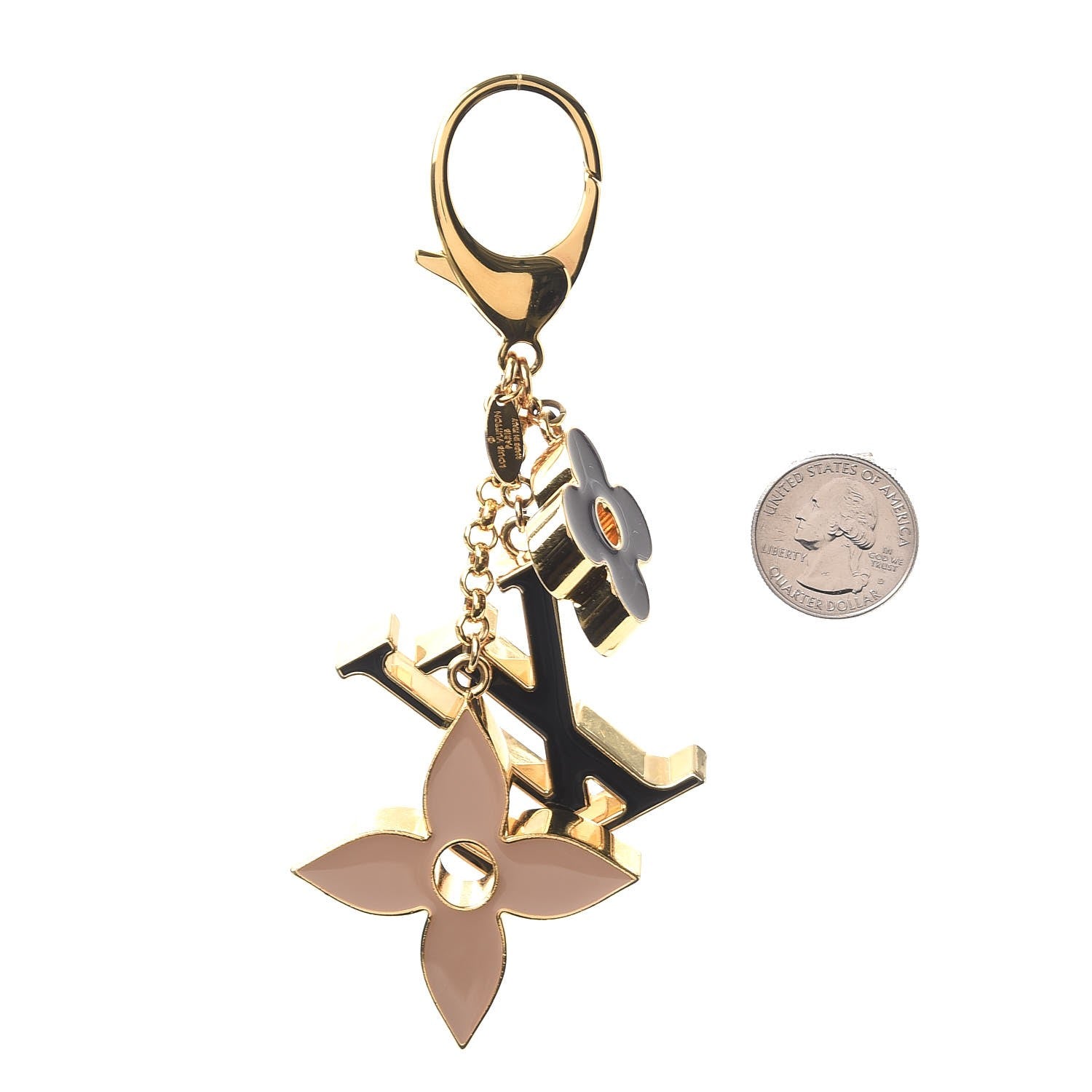 Louis Vuitton Fleur De Monogram Bag Charm Dore 2 of 6
