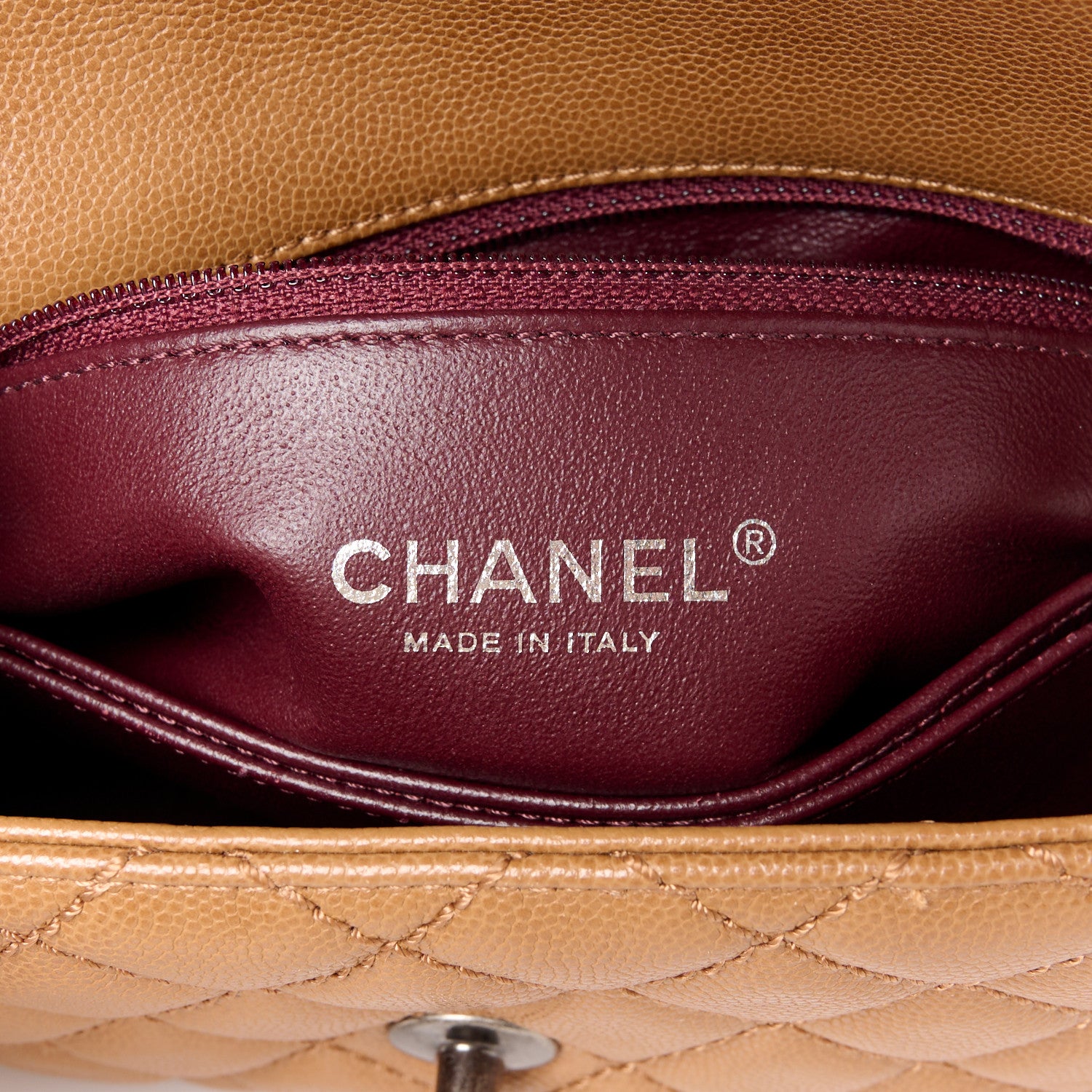 Chanel Caviar Lizard Embossed Quilted Mini Coco Handle Flap Brown 6 of 11