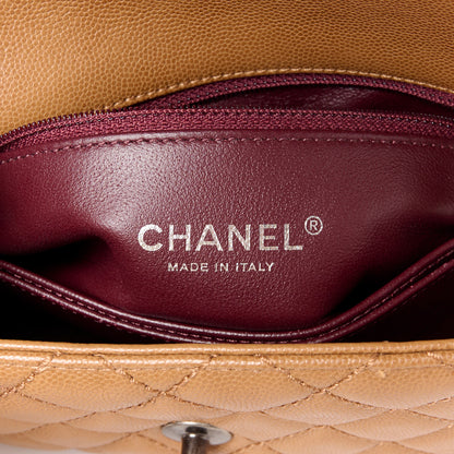 Chanel Caviar Lizard Embossed Quilted Mini Coco Handle Flap Brown 6 of 11