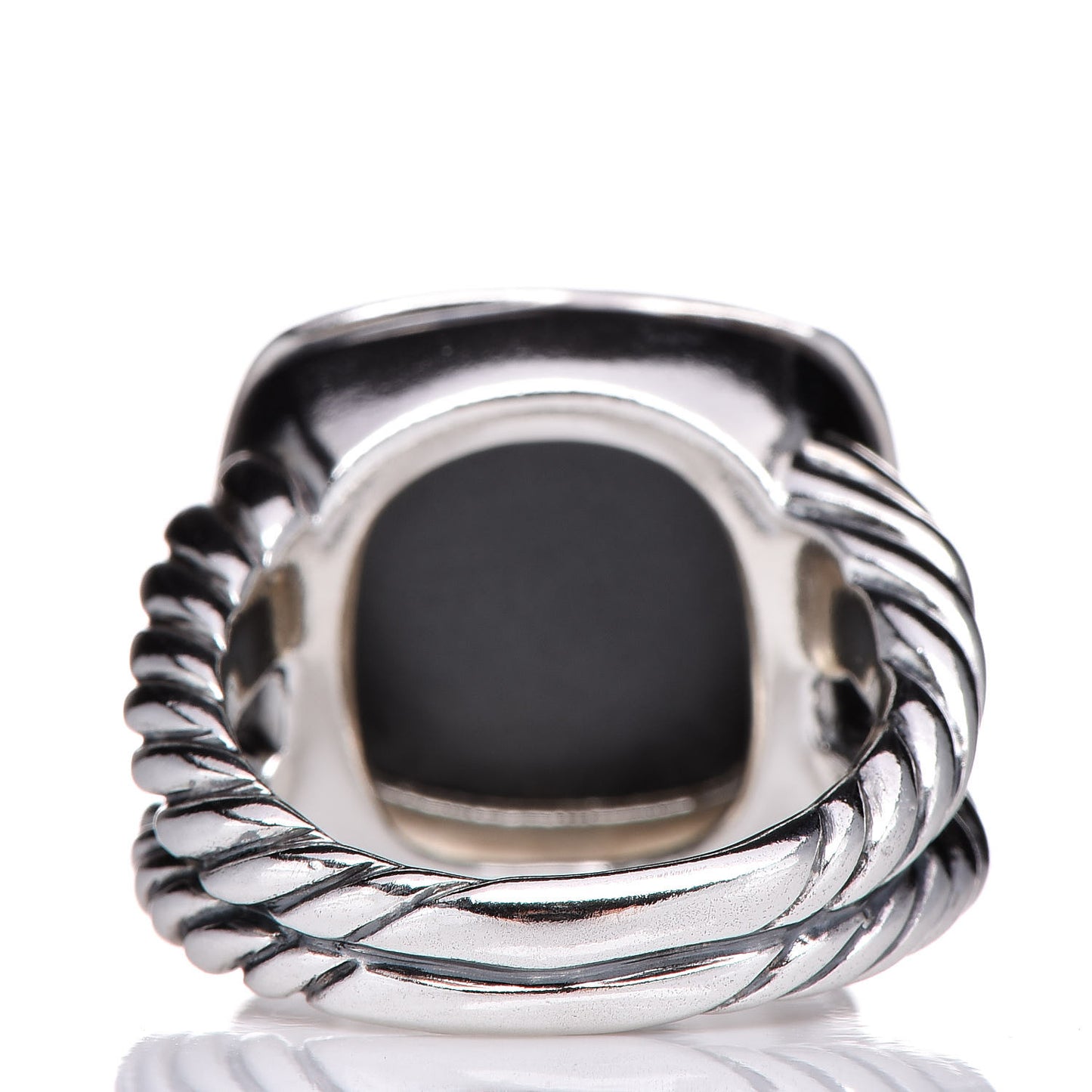 Sterling Silver Diamond Black Orchid 14mm Albion Ring 54 7