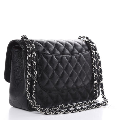 Chanel Caviar Quilted Jumbo Double Flap Black 3 of 10
